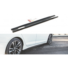 Maxton Design difuzory pod boční prahy pro Audi A5 F5 FL, Carbon-Look, S-Line Sportback