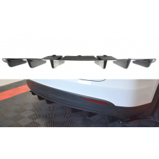 Maxton Design vložka zadního nárazníku pro Tesla Model X, černý lesklý plast ABS