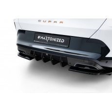 Maxton Design vložka zadního nárazníku ver.2 pro Cupra Formentor, černý lesklý plast ABS, pouze pro 150 a 190 koňové verze