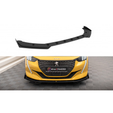 Maxton Design "Street Pro" spoiler pod přední nárazník s křidélky pro Peugeot 208 GT Mk2, plast ABS bez povrchové úpravy, s červenou linkou