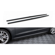 Maxton Design difuzory pod boční prahy pro Audi A7 C8 S-Line, černý lesklý plast ABS