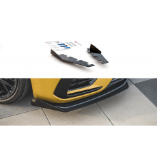 Maxton Design rohové spoilery pod přední nárazník pro Volkswagen Arteon, černý lesklý plast ABS