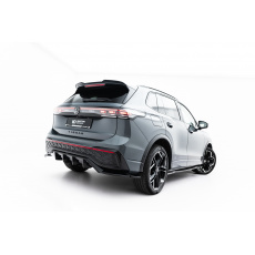 Maxton Design spoiler pod zadní nárazník s žebrováním pro Volkswagen Tiguan R-Line Mk3, černý lesklý plast ABS