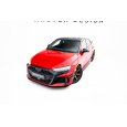 Maxton Design "Street Pro" spoiler pod přední nárazník pro Audi RS3 8Y Facelift, plast ABS bez povrchové úpravy, Sedan, s červenou linkou