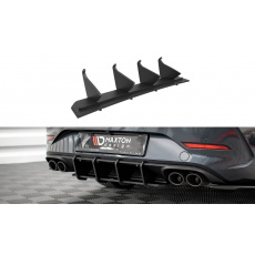 Maxton Design "Street Pro" difuzor zadního nárazníku pro Cupra Leon, plast ABS bez povrchové úpravy, s černou a červenou linkou