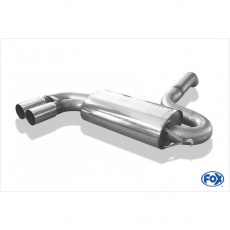 Fox Sportauspuff koncový tlumič výfuku s koncovkou 2x76 Typ 10 pro Audi Urquattro s motorem 2.2 10V Turbo, průměr vstupu 70 mm