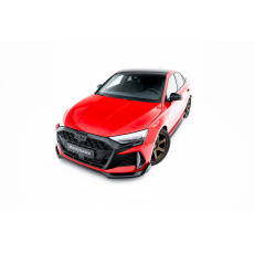 Maxton Design spoiler pod přední nárazník ver.2 pro Audi RS3 8Y Facelift, černý lesklý plast ABS, Sedan