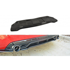 Maxton Design středový spoiler zadního nárazníku bez žebrování pro Peugeot 308 Mk2 GTI, Carbon-Look
