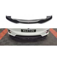Maxton Design spoiler pod přední nárazník ver.2 pro Tesla Model X Mk1, černý lesklý plast ABS