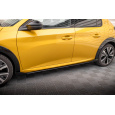 Maxton Design "Street Pro" difuzory pod boční prahy s křidélky pro Peugeot 208 GT Mk2, plast ABS bez povrchové úpravy