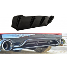 Maxton Design středový spoiler zadního nárazníku s žebrováním pro Peugeot 308 Mk2 GTI, Carbon-Look