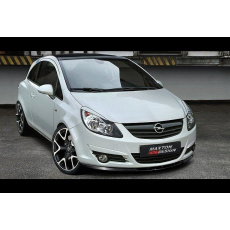 Maxton Design spoiler pod přední nárazník pro Opel Corsa D (Mk4), černý lesklý plast ABS, předfacelift