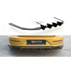 Maxton Design "Racing durability" vložka zadního nárazníku pro Volkswagen Arteon, plast ABS bez povrchové úpravy, s červenou linkou
