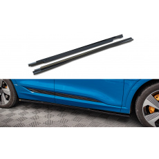 Maxton Design difuzory pod boční prahy pro Audi E-Tron, černý lesklý plast ABS