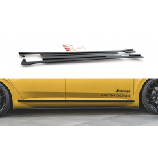 Maxton Design "Racing durability" difuzory pod boční prahy pro Volkswagen Arteon, plast ABS bez povrchové úpravy, s červenou linkou
