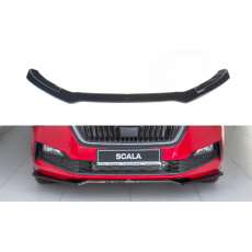 Maxton Design spoiler pod přední nárazník ver.2 pro Škoda Scala, černý lesklý plast ABS