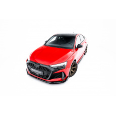 Maxton Design spoiler pod přední nárazník ver.3 pro Audi RS3 8Y Facelift, černý lesklý plast ABS, Sedan