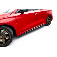 Maxton Design "Street Pro" difuzory pod boční prahy pro Audi RS3 8Y Facelift, plast ABS bez povrchové úpravy, Sedan, s červenou linkou