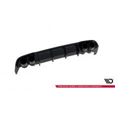Maxton Design vložka zadního nárazníku s imitacemi koncovek výfuku pro Seat Leon ST FR Mk4, černý lesklý plast ABS