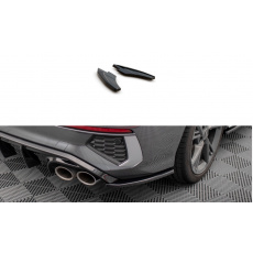 Maxton Design boční difuzory pod zadní nárazník ver.2 pro Audi S3 8Y Sedan, černý lesklý plast ABS