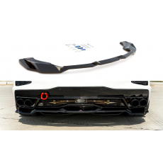 Maxton Design středový spoiler zadního nárazníku pro Chevrolet Corvette C8, černý lesklý plast ABS