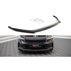 Maxton Design spoiler pod přední nárazník ver.3 pro Škoda Enyaq iV Mk1, černý lesklý plast ABS