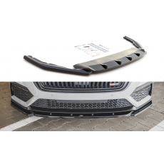 Maxton Design spoiler pod přední nárazník ver.3 pro Škoda Octavia RS Mk4, černý lesklý plast ABS