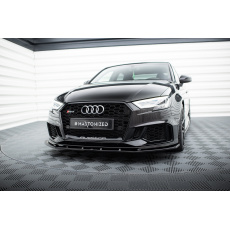Maxton Design spoiler pod přední nárazník ver.1 pro Audi RS3 8V Facelift, černý lesklý plast ABS, Sedan