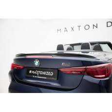 Maxton Design prodloužení spoileru 3d pro BMW řada 4 G23, černý lesklý plast ABS, cabrio/M440i cabrio