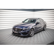Maxton Design spoiler pod přední nárazník ver.1 pro Mercedes třída C W205/C43 AMG, černý lesklý plast ABS