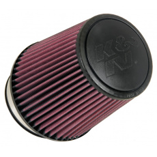 K&N univerzální kulatý zkosený filtr se vstupem 111 mm a výškou 165 mm, gumový vrchlík