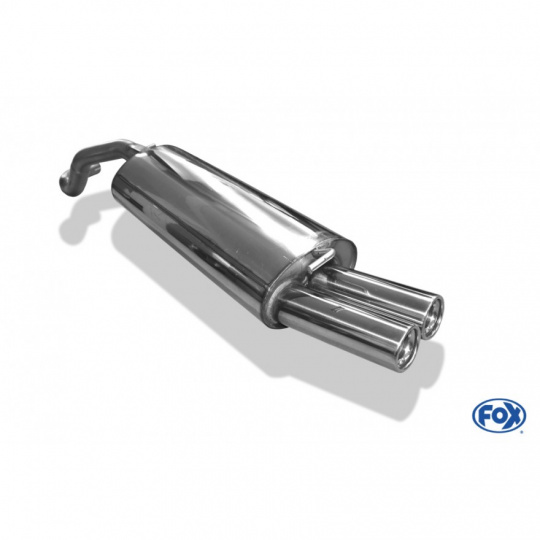 Fox Sportauspuff koncový tlumič výfuku s koncovkou 2x76 Typ 13 pro Volkswagen Beetle s motorem 1.6, 1.8 T, 1.9 TD, 2.0, 2.3