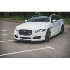 Maxton Design spoiler pod přední nárazník pro Jaguar XJ X351/Facelift, černý lesklý plast ABS