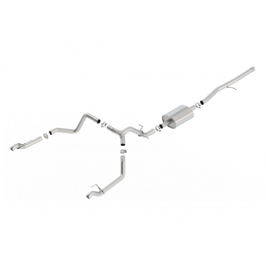 Borla Cat-Back výfukový systém "S-Type" pro GMC Sierra 1500 5,3l V8 s aut. převodovkou, 2WD/AWD, EC/SB 78,8", CC/SHB 69,3", r.v. 2019-2020, vč. Trail Boss Borla Cat-Back výfukový systém "S-Type" pro GMC Sierra 1500 5,3l V8 s aut. převodovkou, 2WD/AWD, EC/SB 78,8", CC/SHB 69,3", r.v. 2019-2020, vč. Trail Boss