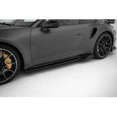 Maxton Design difuzory pod boční prahy pro Porsche 911 992 Turbo S, černý lesklý plast ABS
