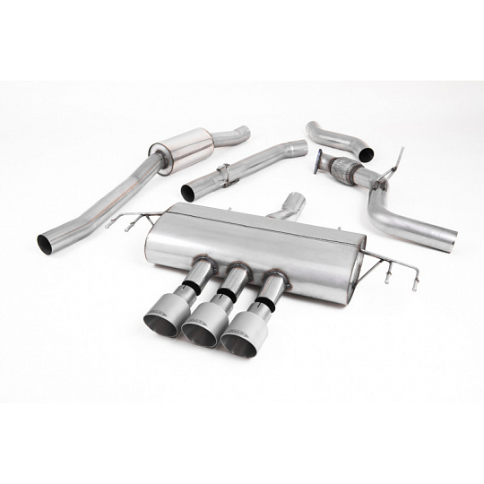 Milltek Sport výfukový systém cat-back s rezonátorem Road+ pro Honda Civic Type R FK8 2.0 i-VTEC (s OPF/GPF nebo bez OPF/GPF) 2017-2022, GT-100 titanové koncovky