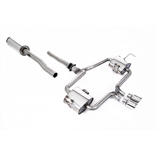 Milltek Sport homologovaný výfuk cat-back Loose Trim Version with Polished 76mm Trims - Resonated (quieter) Includes bracket locator for 2004 cars pro New Mini Mk1 (R53) Cooper S 2002-2006
