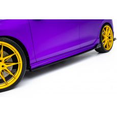 Maxton Design difuzory pod boční prahy s křidélky ver.2 pro Volkswagen Golf R Mk8, černý lesklý plast ABS
