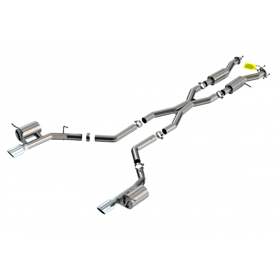 Borla Cat-Back výfukový systém "ATAK" pro Dodge Durango SRT Hellcat 6,2l s aut. převodovkou, 4-dvéř., r.v. 2021, typ koncovek: chromové Borla Cat-Back výfukový systém "ATAK" pro Dodge Durango SRT Hellcat 6,2l s aut. převodovkou, 4-dvéř., r.v. 2021, typ koncovek: chromové