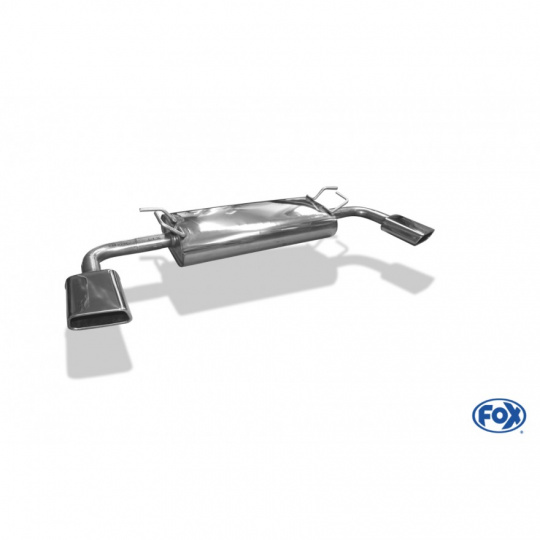 Fox Sportauspuff koncový tlumič výfuku s koncovkou 145x65 Typ 59 na obou stranách pro Suzuki Grand Vitara JT 2005- s motorem 2.4