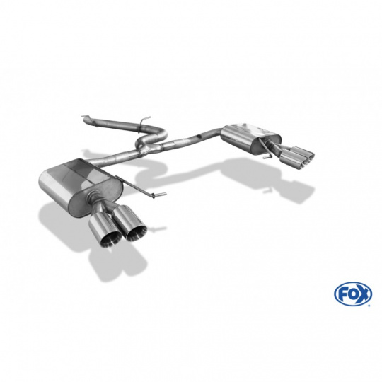 Fox Sportauspuff koncový díl výfuku s koncovkou 2x90 Typ 25 na obou stranách pro Cupra Leon s motorem 2.0