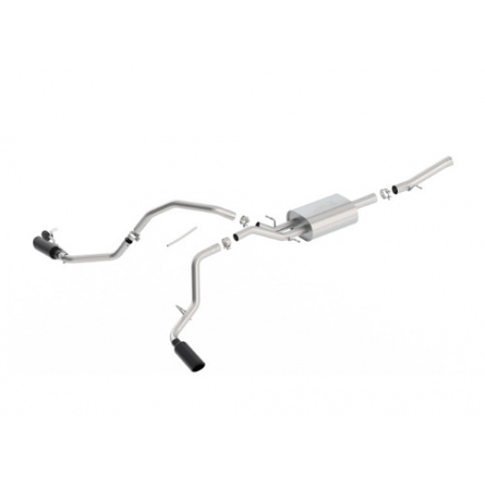 Borla Cat-Back výfukový systém "ATAK" typ 36 pro Chevrolet Silverado 1500 5,3l 2-dvéř. RC/SB 78,8", WB 119", r.v. od 14-18, typ koncovek: černé Borla Cat-Back výfukový systém "ATAK" typ 36 pro Chevrolet Silverado 1500 5,3l 2-dvéř. RC/SB 78,8", WB 119", r.v. od 14-18, typ koncovek: černé