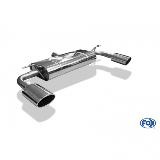 Fox Sportauspuff koncový tlumič výfuku s koncovkou 140x90 Typ 32 na obou stranách pro Mercedes třída B 246 2011- s motorem 2.0