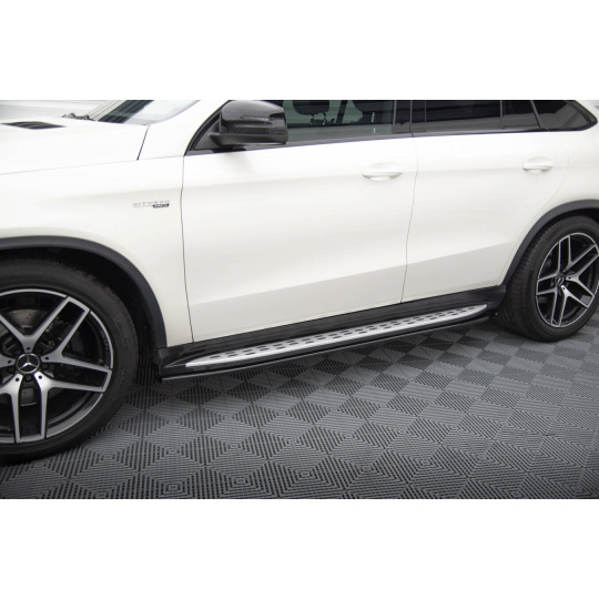 Maxton Design difuzory pod boční prahy pro Mercedes GLE Coupe C292 AMG 43, Coupe C292 AMG-Line, černý lesklý plast ABS