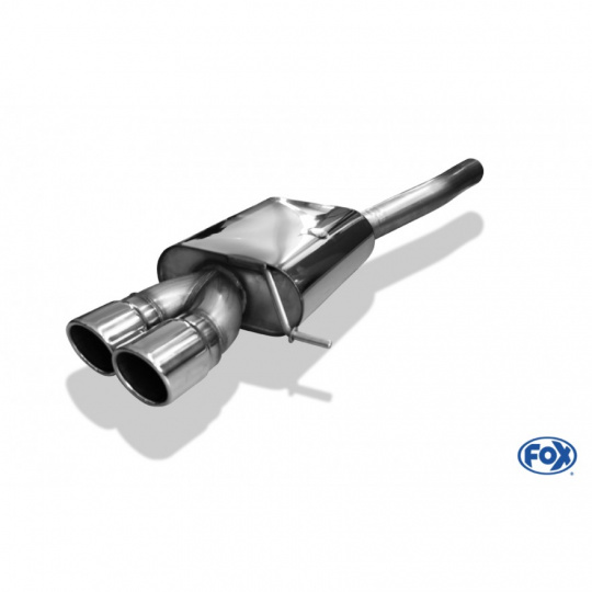 Fox Sportauspuff koncový tlumič výfuku s koncovkou 2x90 Typ 16 pro Seat Leon 5F ST s motorem 1.4, 1.8, 2.0, 2.0 TDI