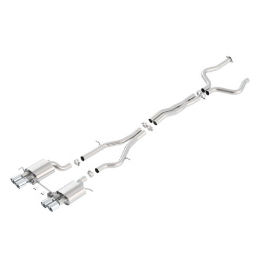 Borla Cat-Back výfukový systém "S-Type" pro Cadillac ATS-V 3,6l Twin Turbo s automatickou převodovkou, RWD, Coupé/Sedan, r.v. od 16-18 Borla Cat-Back výfukový systém "S-Type" pro Cadillac ATS-V 3,6l Twin Turbo s automatickou převodovkou, RWD, Coupé/Sedan, r.v. od 16-18