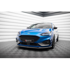 Maxton Design spoiler pod přední nárazník ver.8 pro Ford Focus ST-Line Mk4, černý lesklý plast ABS, Hatchback / Estate