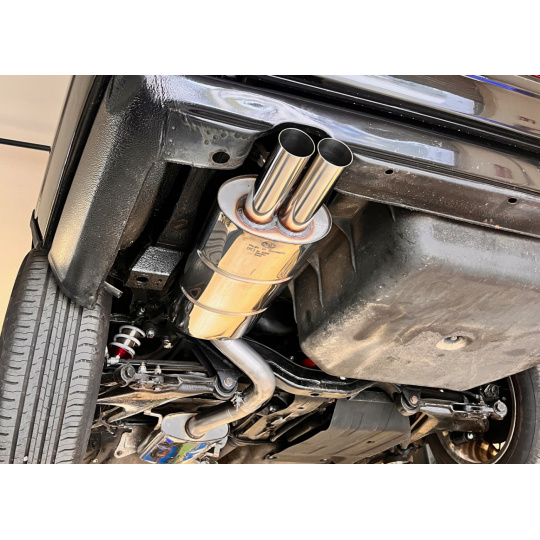 Fox Sportauspuff výfukový systém od katalyzátoru s koncovkou 2x63 mm typ 10 pro Audi 200 44Q s motorem 2.1 l Fox Sportauspuff výfukový systém od katalyzátoru s koncovkou 2x63 mm typ 10 pro Audi 200 44Q s motorem 2.1 l