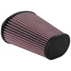 K&N univerzální oválný zkosený filtr se vstupem a výškou 191 mm, gumový vrchlík