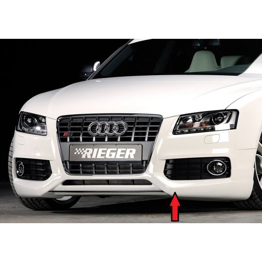 Rieger spoiler pod přední nárazník pro Audi A5 S5 B8, B81 kabriolet, kupé, Sportback před faceliftem, r.v. 06/07-07/11, plast ABS bez povrchové úpravy, pouze S5 Rieger spoiler pod přední nárazník pro Audi A5 S5 B8, B81 kabriolet, kupé, Sportback před faceliftem, r.v. 06/07-07/11, plast ABS bez povrchové úpravy, pouze S5